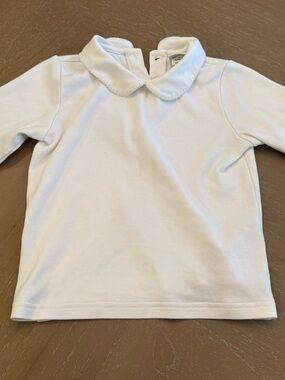 Florence Eiseman White Long-Sleeve Peter Pan Collar Top